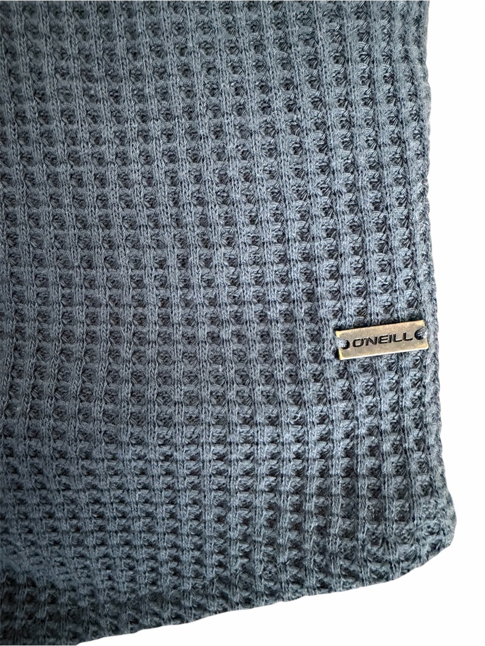 Waffle Knit Button-Front Shirt Jacket - Blue - Picture 5 of 5